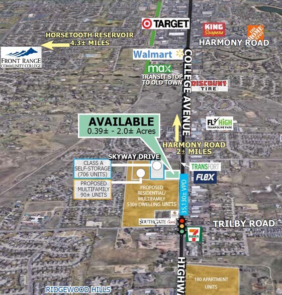 SWC of W Skyway Dr & College Ave, Fort Collins, CO à vendre - Photo du bâtiment - Image 2 de 2