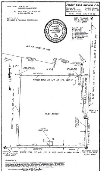 4093 & 4103 68th St SW, Byron Center, MI à vendre - Plan cadastral - Image 3 de 3