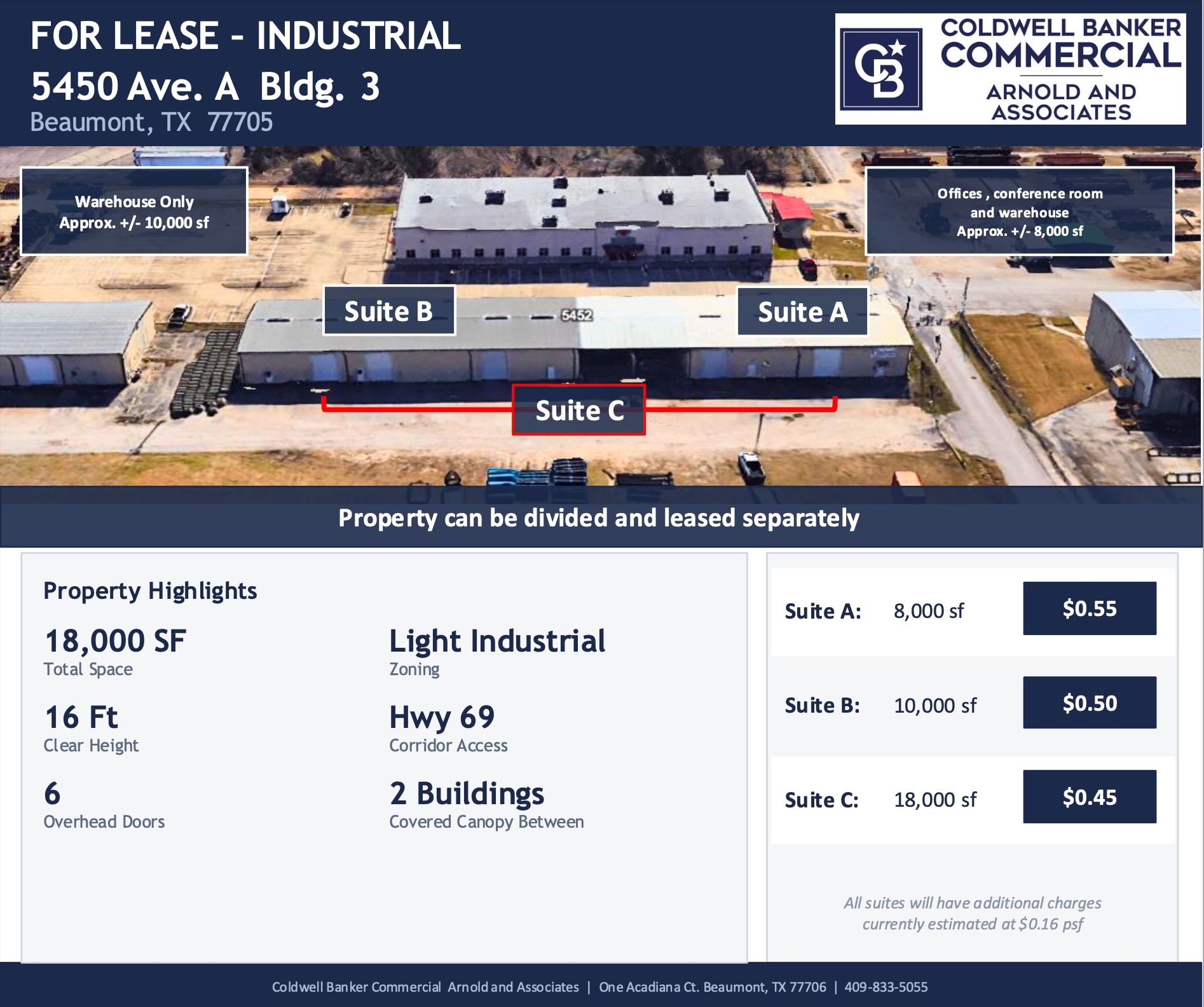 5450 Ave A. Bldg. 3, Beaumont, TX for lease Primary Photo- Image 1 of 5