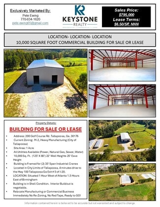 Plus de détails pour 200 Golf Course Rd, Tallapoosa, GA - Industriel à louer