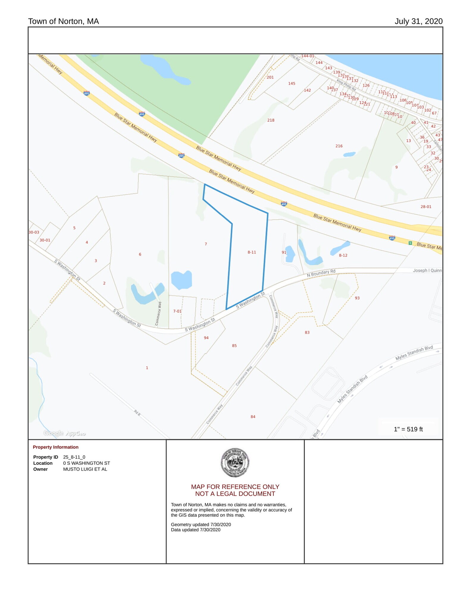 260 S Washington St, Norton, MA for sale Aerial- Image 1 of 3