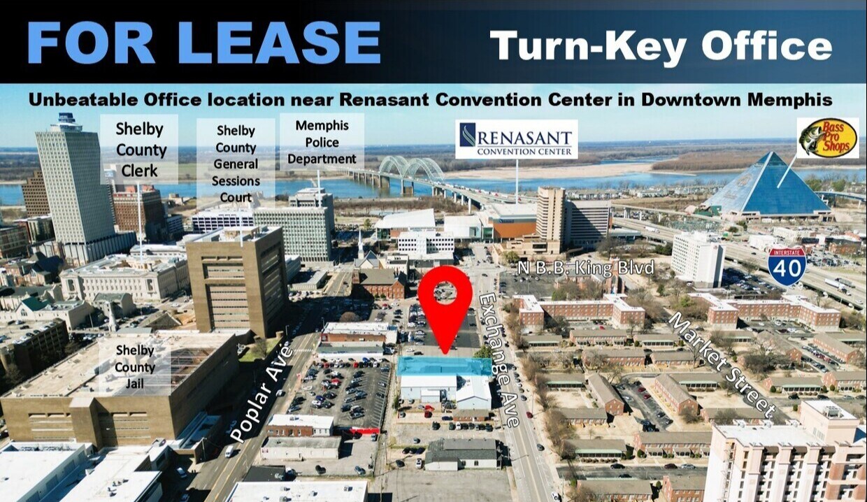 217 Exchange Ave, Memphis, TN for lease Aerial- Image 1 of 4