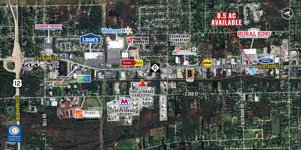 2721 11th Street, Niles, MI for sale - Aerial - Image 2 of 2