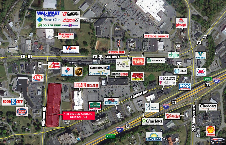100 Linden Square Dr, Bristol, VA à louer - Aérien - Image 2 de 11