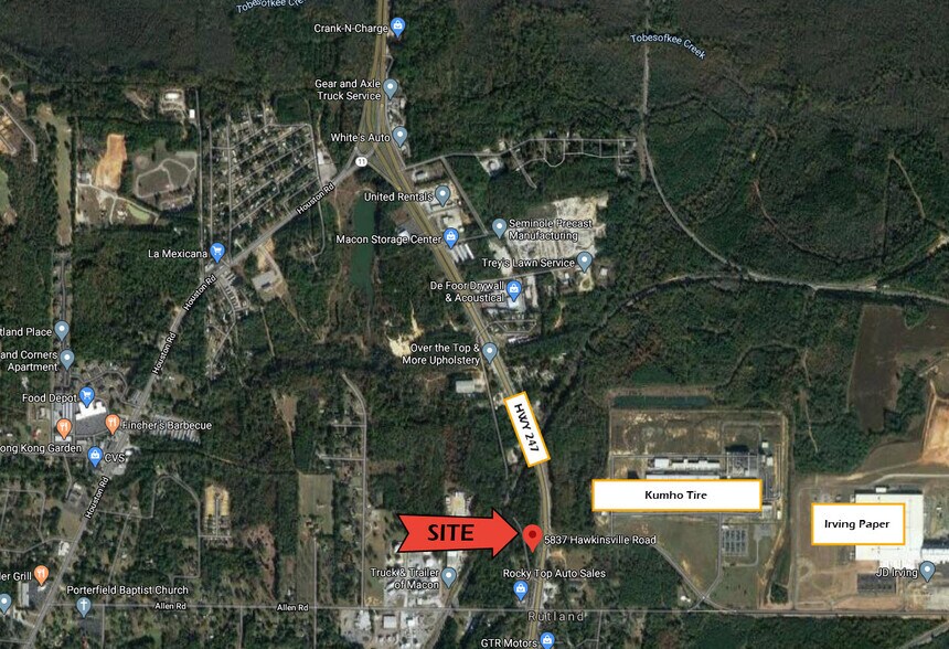 5837 Hawkinsville Rd, Macon-Bibb, GA à vendre - Photo principale - Image 1 de 2