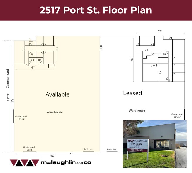 2505 Port St, West Sacramento, CA à louer - Plan d’étage - Image 2 de 5