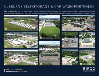 More details for Cleburne Self-Storage+Car Wash Portfolio – Specialty for Sale, Cleburne, TX