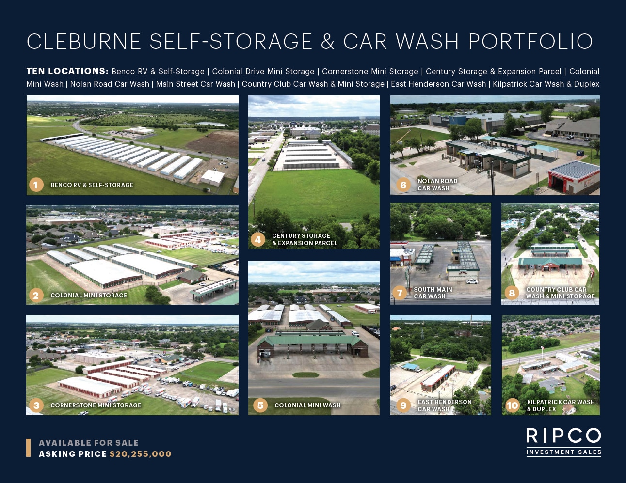 Cleburne Self-Storage+Car Wash Portfolio portfolio of 9 properties for sale on LoopNet.ca Building Photo- Image 1 of 11