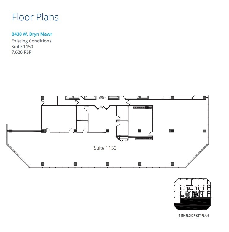 8410 W Bryn Mawr Ave, Chicago, IL à louer Plan d’étage- Image 1 de 2