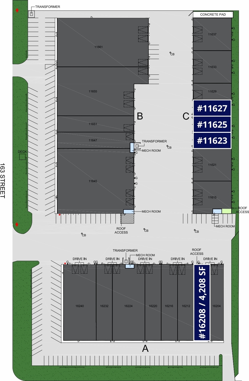 16204-16240 116 Av NW, Edmonton, AB for lease Site Plan- Image 1 of 3