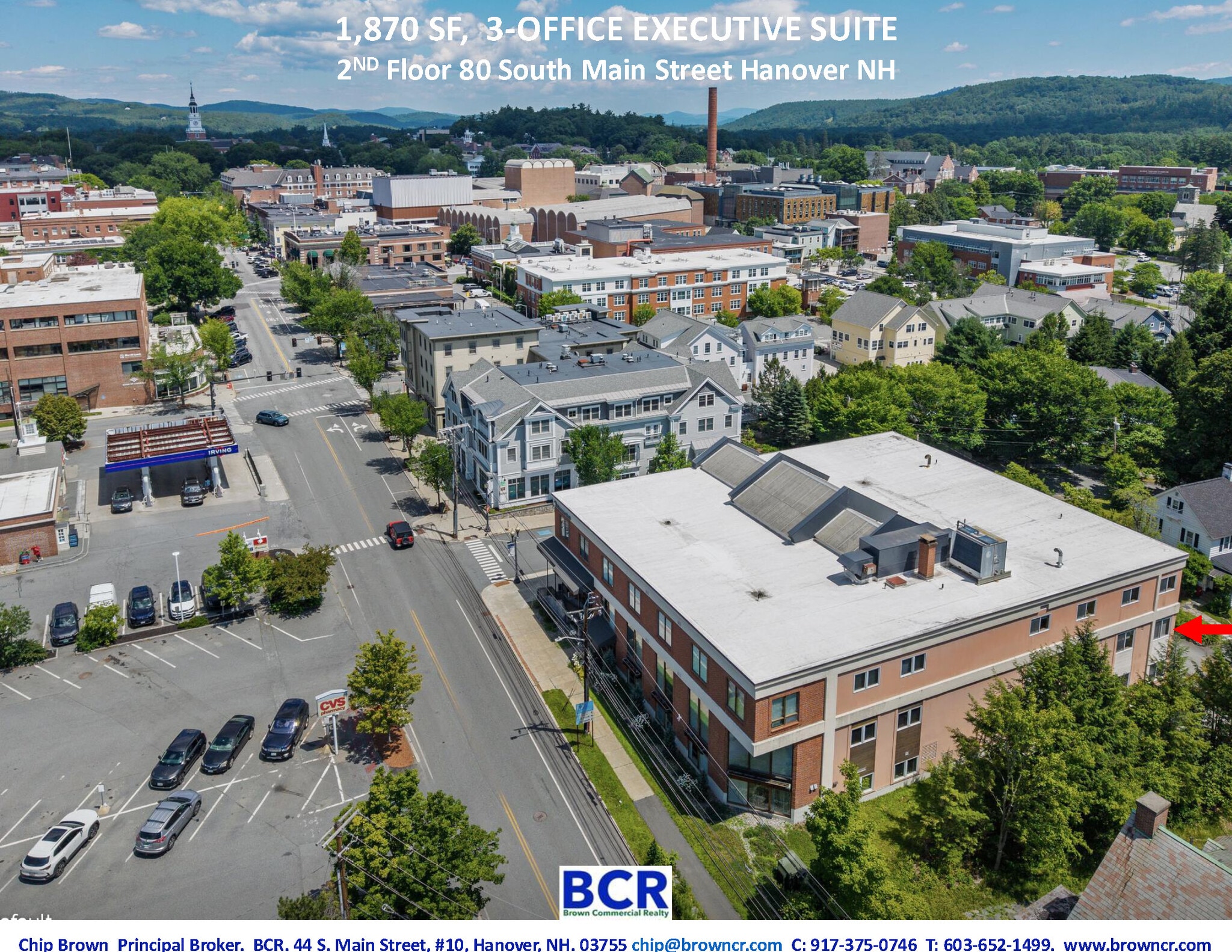 80 S Main St, Hanover, NH for lease Aerial- Image 1 of 10