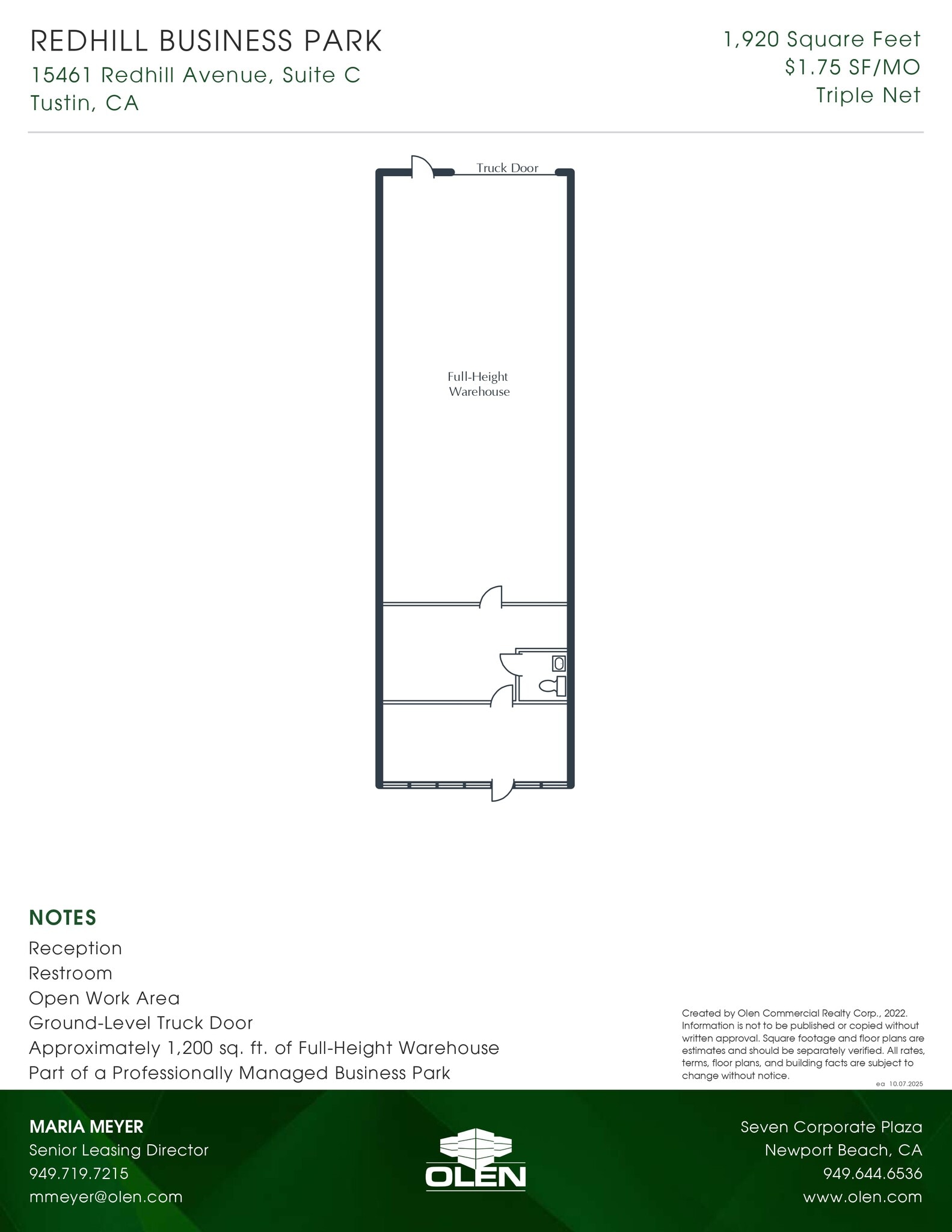 15441 Red Hill Ave, Tustin, CA for lease Floor Plan- Image 1 of 1