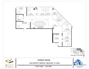 1600 Airport Fwy, Bedford, TX à louer Plan d’étage- Image 1 de 2