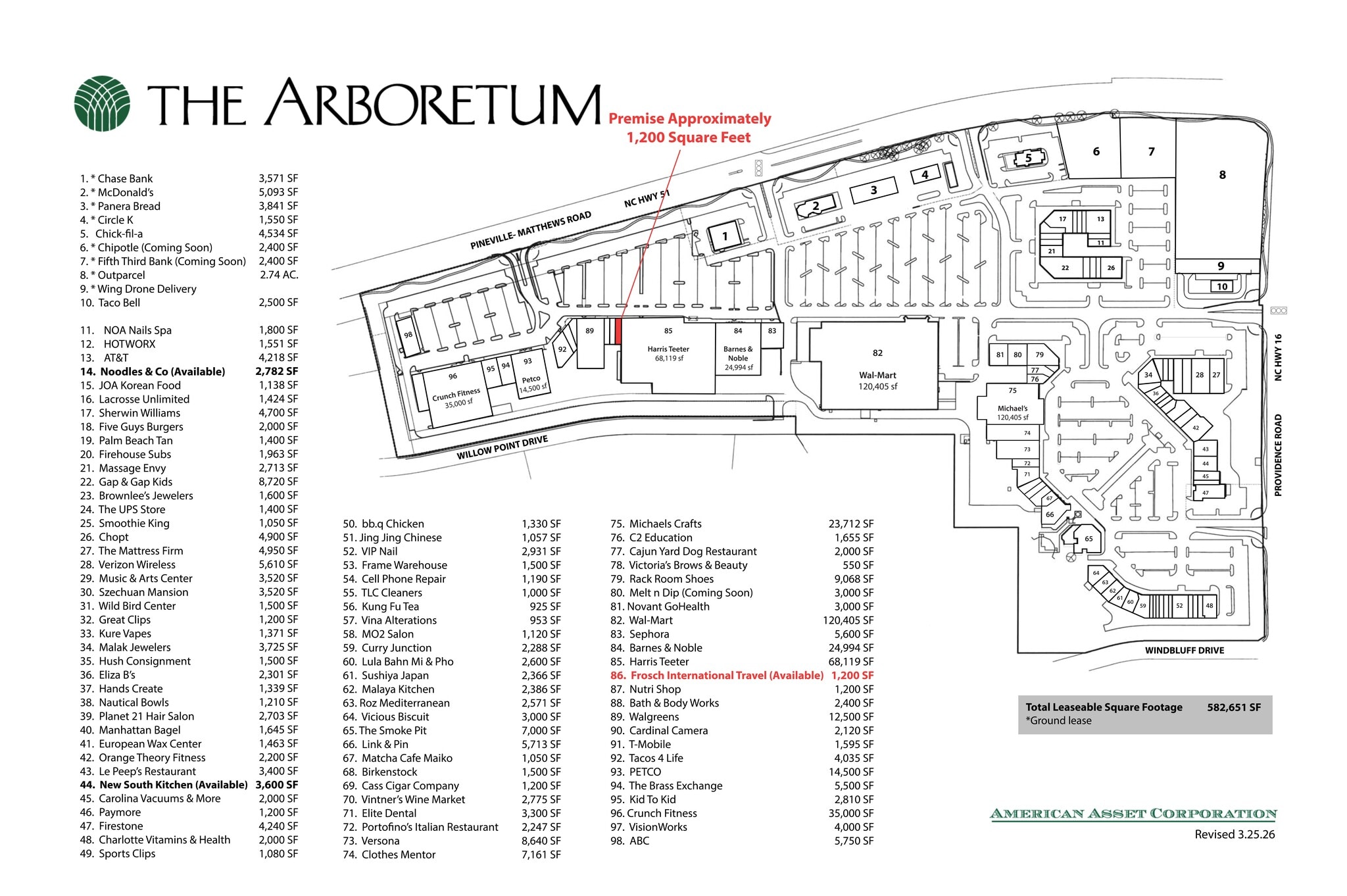 3333-3351 Pineville Matthews Rd, Charlotte, NC à louer Plan de site- Image 1 de 1