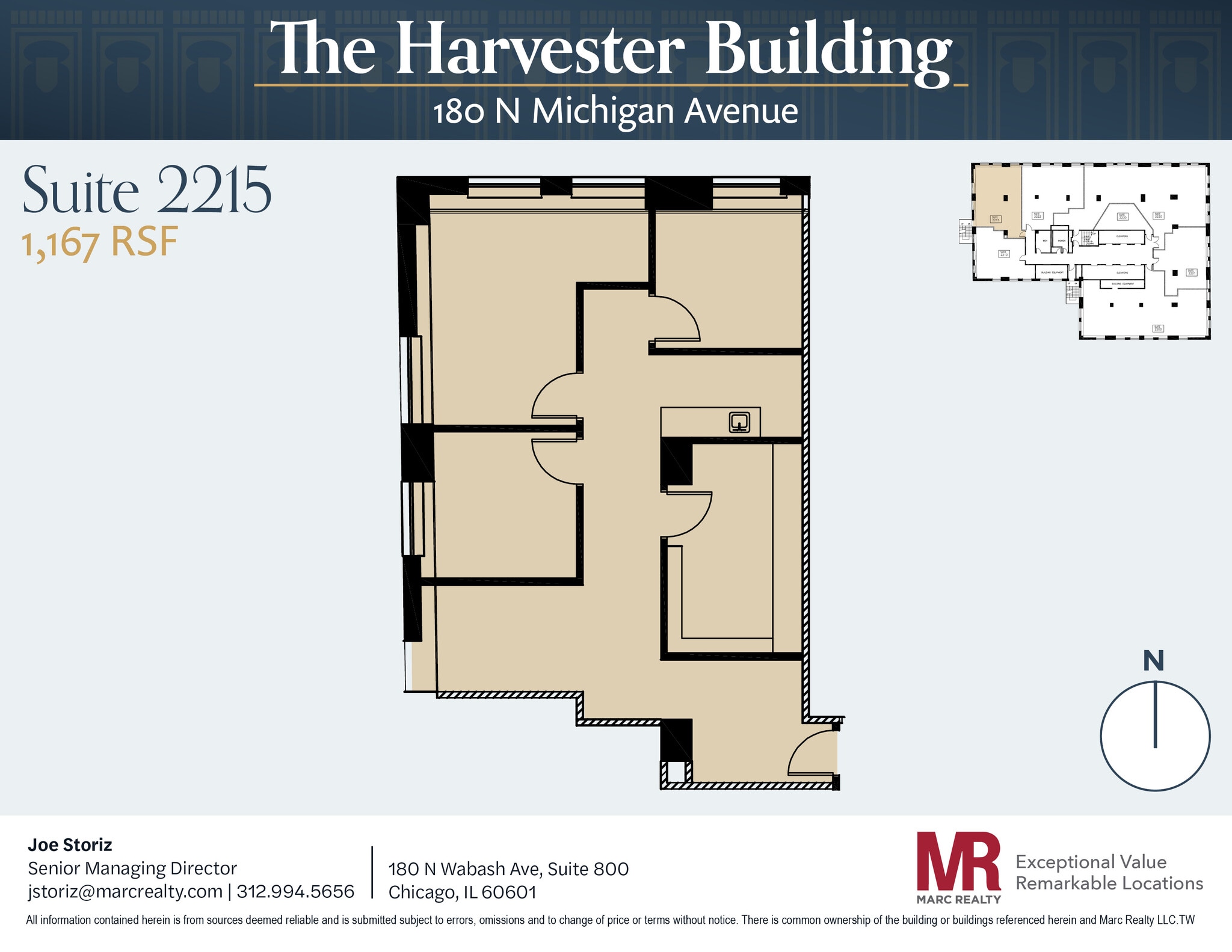 180 N Michigan Ave, Chicago, IL à louer Plan d’étage- Image 1 de 1