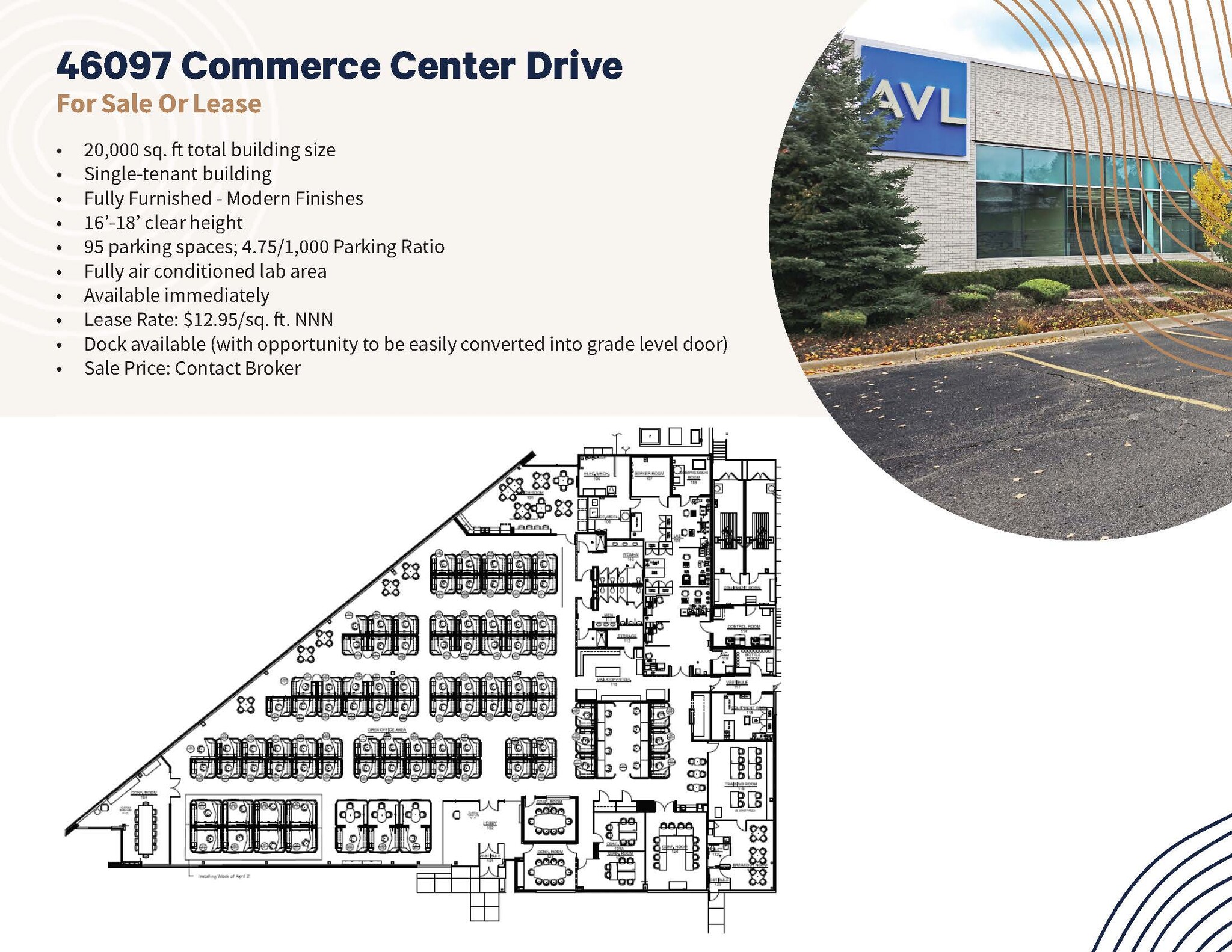 46097 Commerce Center Drive, Plymouth, MI for sale Floor Plan- Image 1 of 1