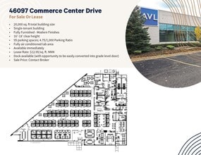 46097 Commerce Center Drive, Plymouth, MI for sale Floor Plan- Image 1 of 1
