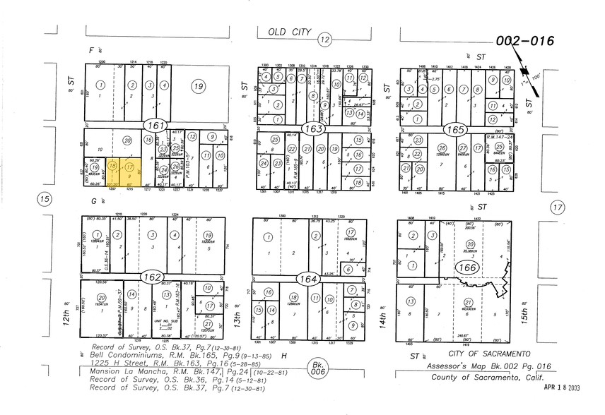 1207-1215 G St, Sacramento, CA for sale - Plat Map - Image 2 of 14