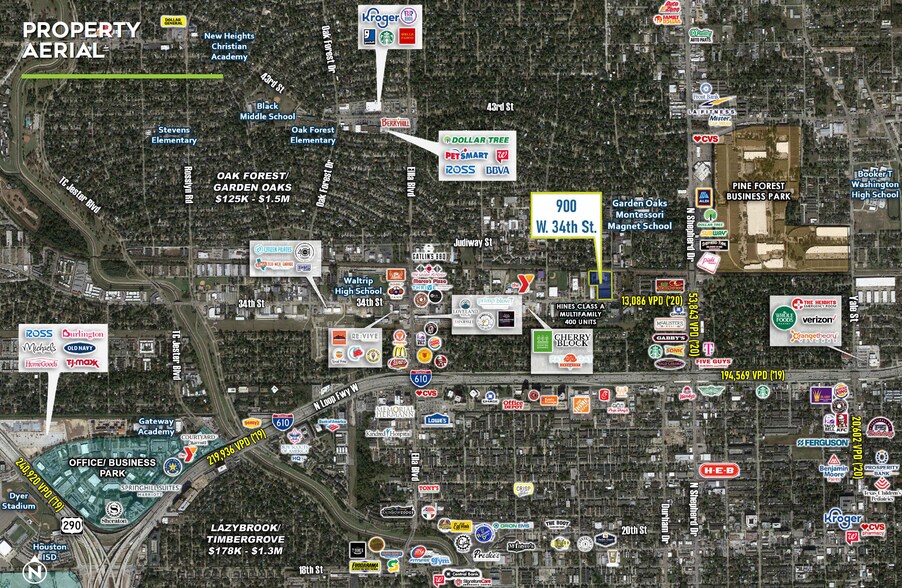 900 W 34th St, Houston, TX à louer - Photo du bâtiment - Image 2 de 3