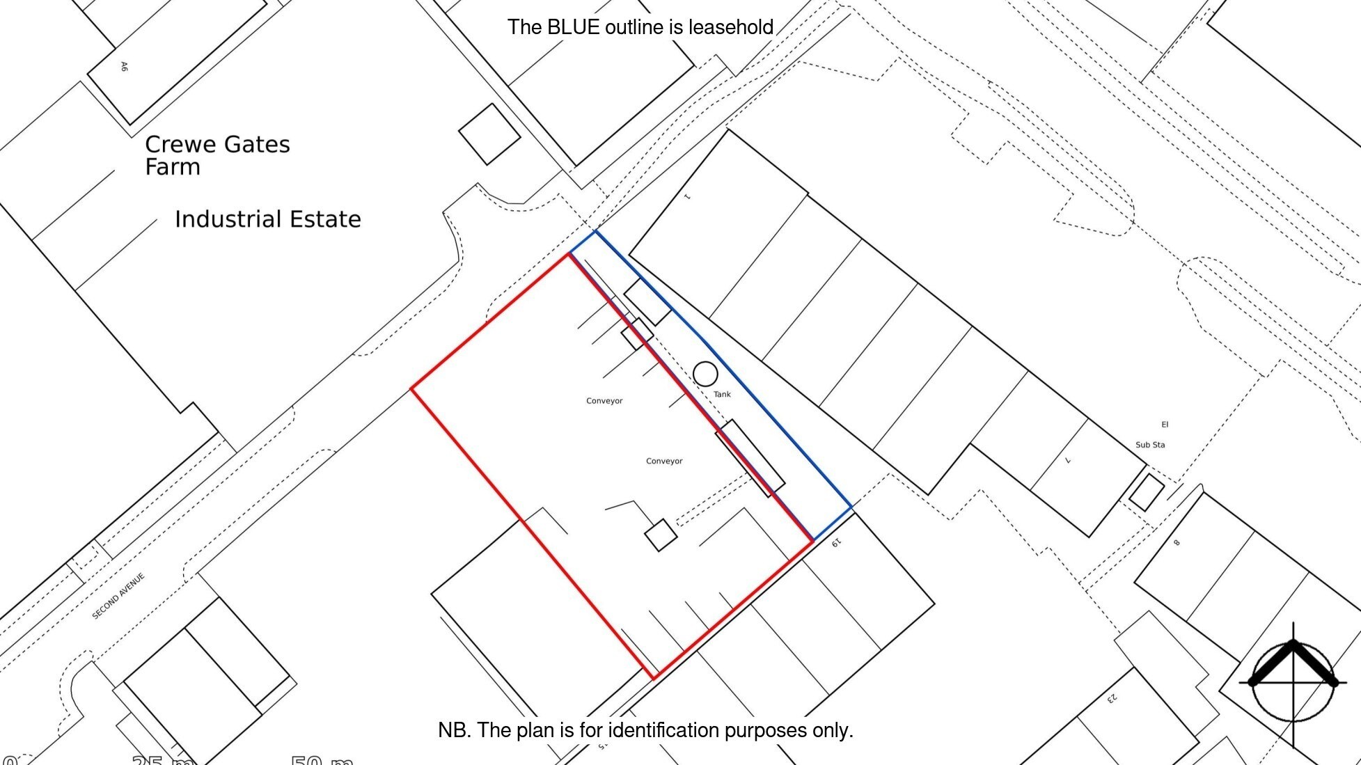 Second Avenue, Crewe à vendre Goad Map- Image 1 de 1