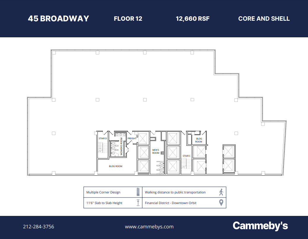 45 Broadway, New York, NY à louer Plan d’étage- Image 1 de 1