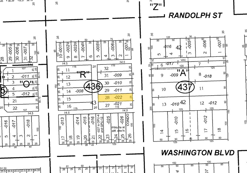 116 N Aberdeen St, Chicago, IL à vendre - Plan cadastral - Image 1 de 1