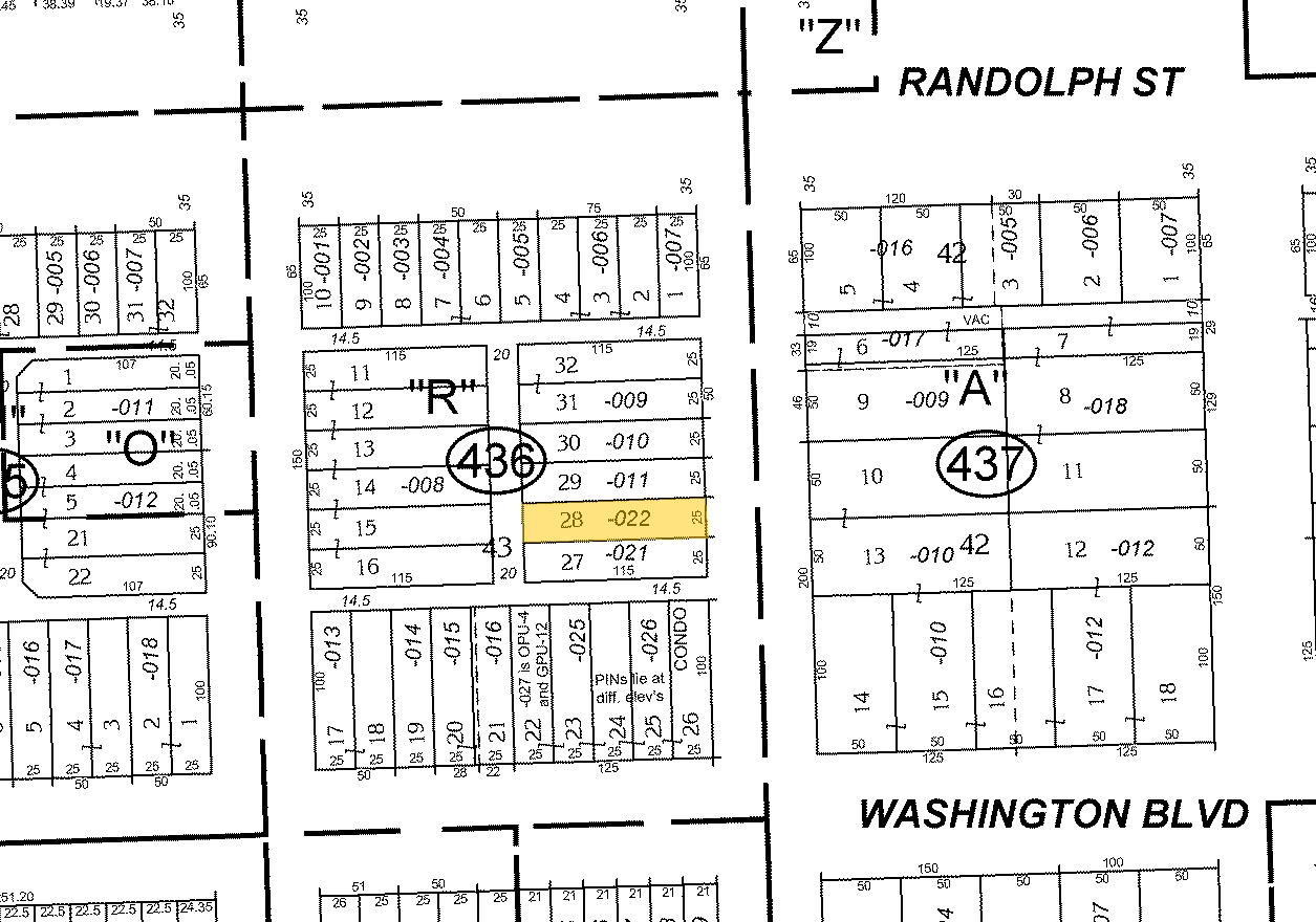 116 N Aberdeen St, Chicago, IL à vendre Plan cadastral- Image 1 de 1