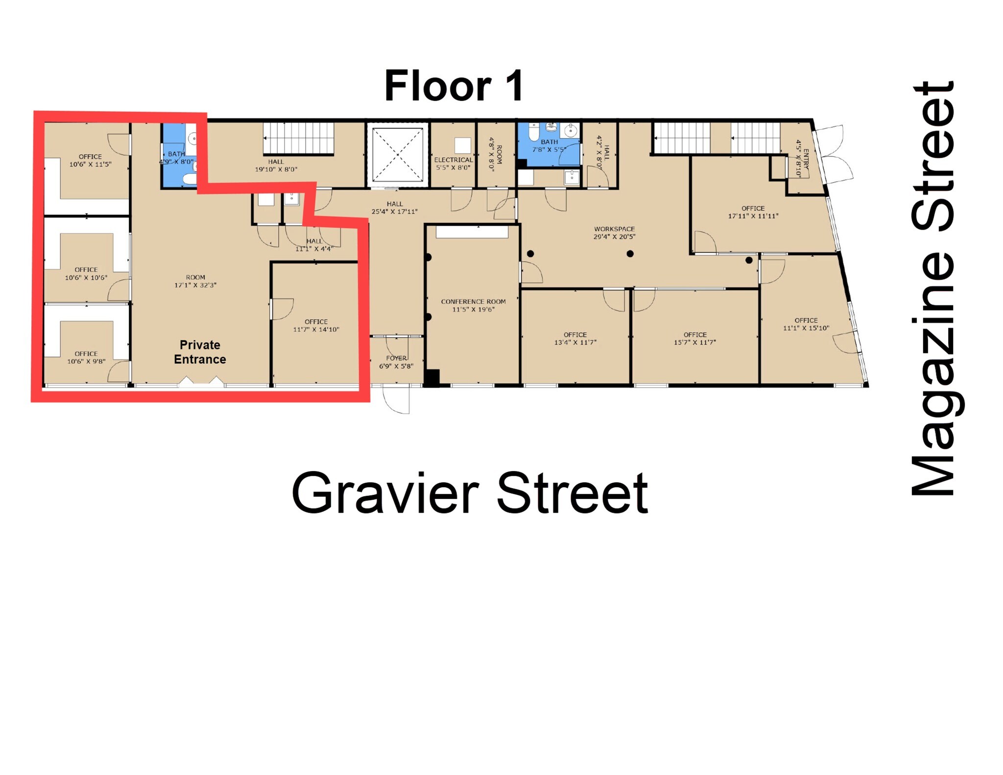 223 Magazine, New Orleans, LA à louer Plan de site- Image 1 de 15
