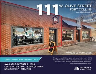 Plus de détails pour 111 W Olive St, Fort Collins, CO - Commerce de détail à louer