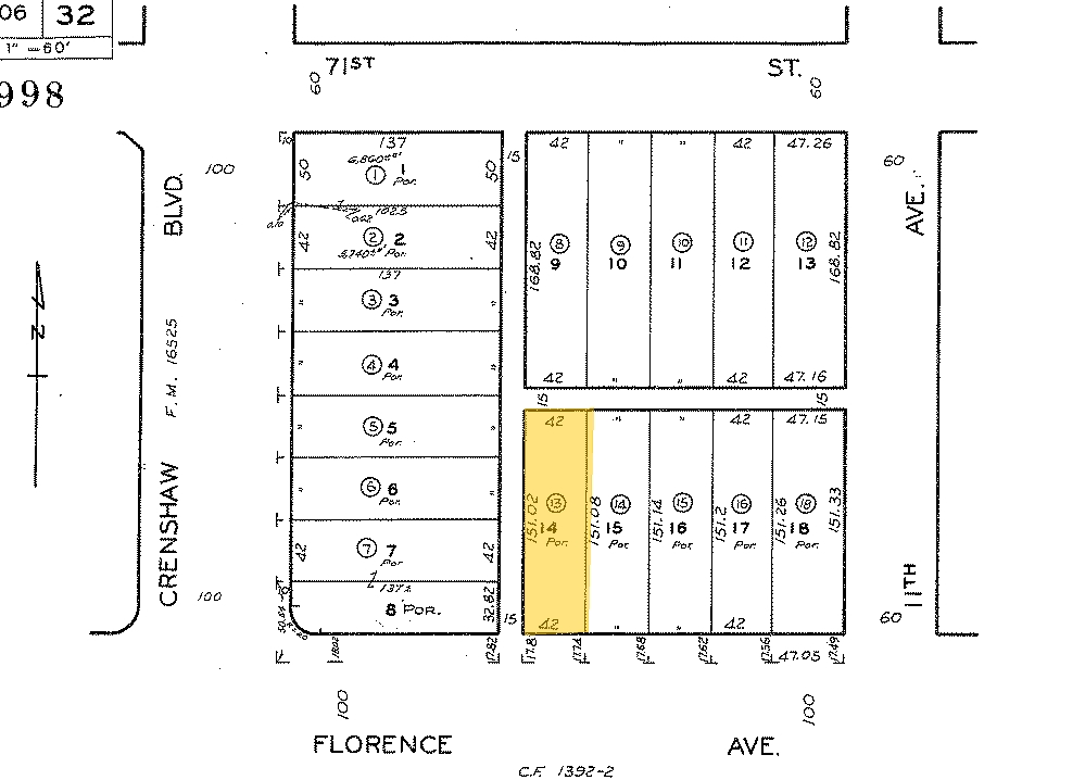 3321 W Florence Ave, Los Angeles, CA à vendre Plan cadastral- Image 1 de 1