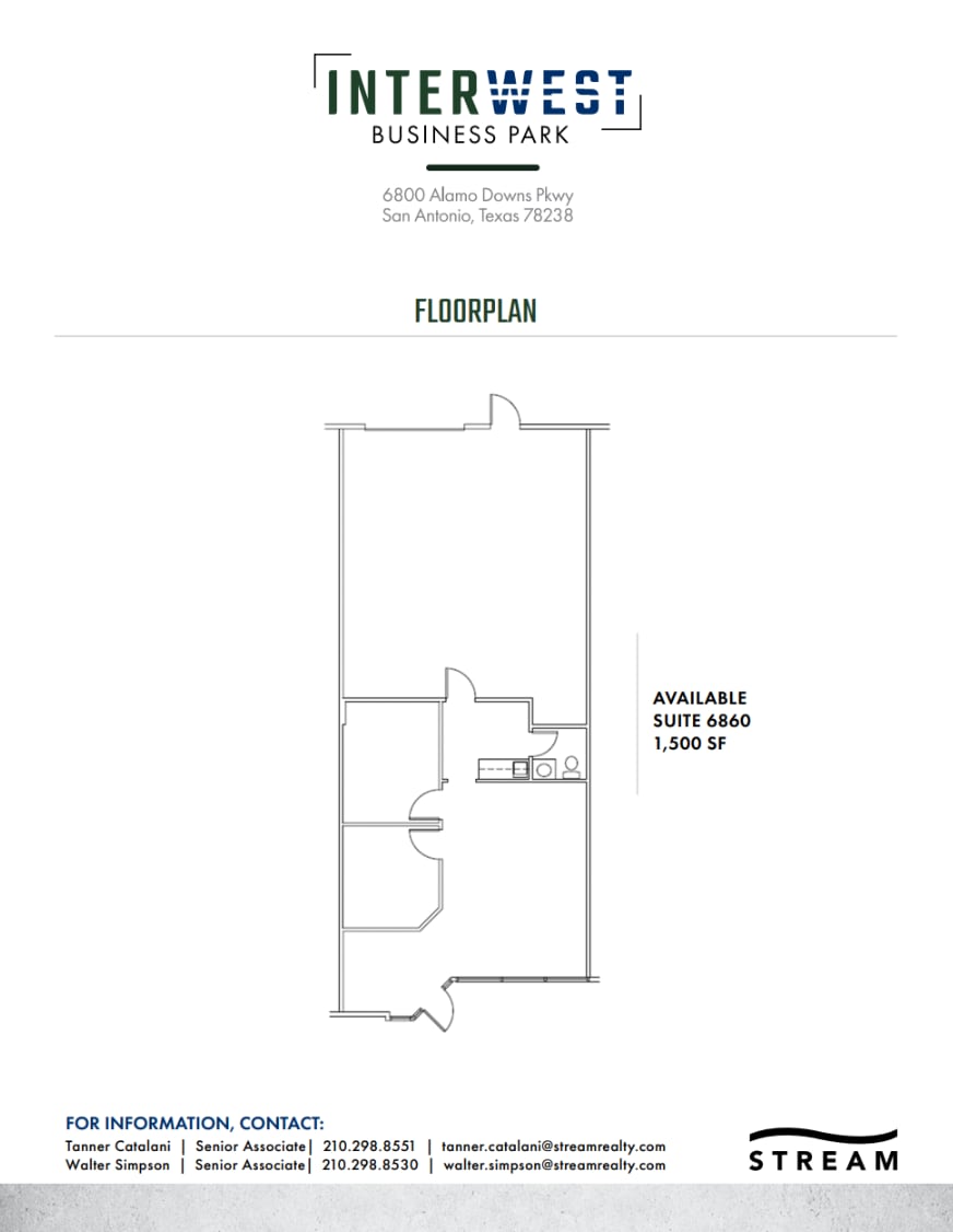 6850-6862 Alamo Downs Pky, San Antonio, TX for lease Floor Plan- Image 1 of 1