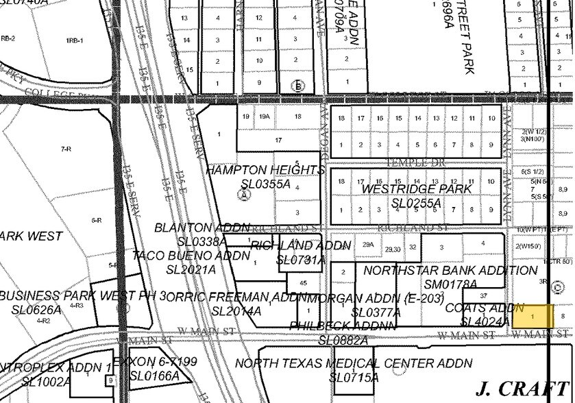 477 W Main St, Lewisville, TX à vendre - Plan cadastral - Image 2 de 5