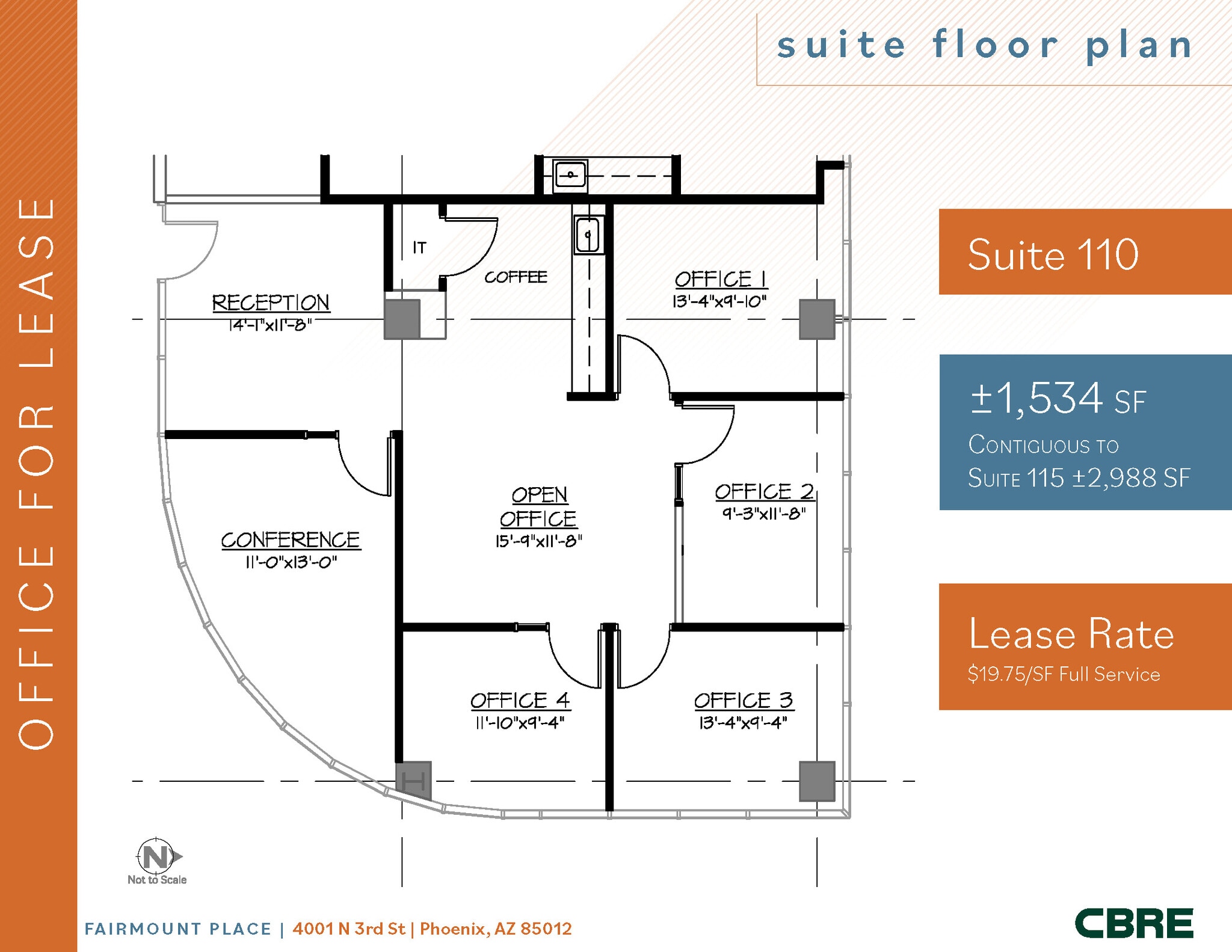 4001 N 3rd St, Phoenix, AZ for lease Floor Plan- Image 1 of 2