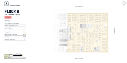 271 11th Ave, New York, NY à louer Plan d’étage- Image 2 de 2