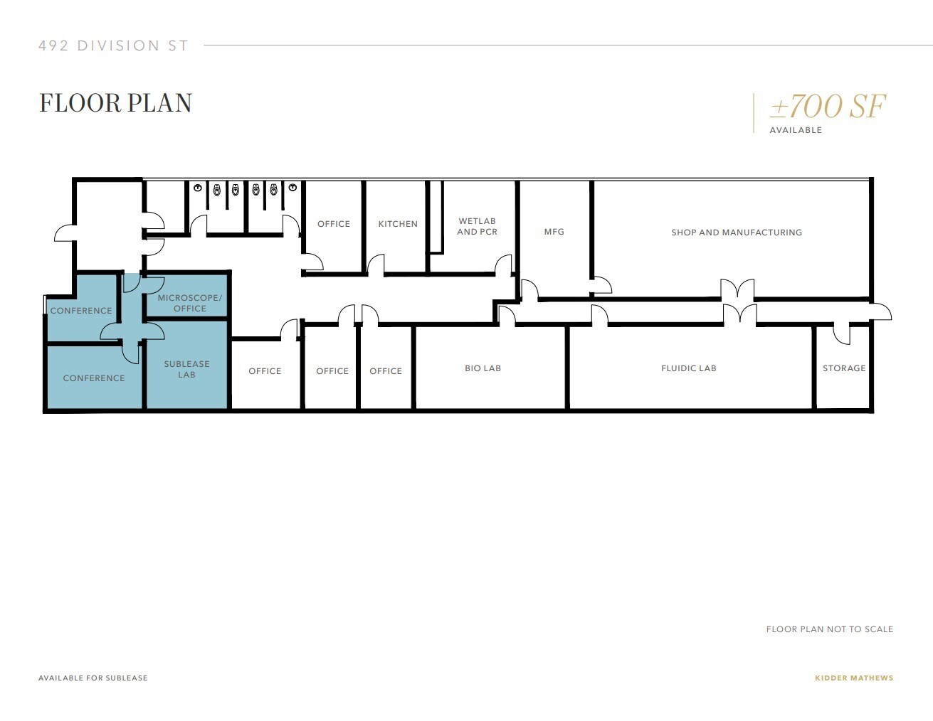 490-530 Division St, Campbell, CA à louer Plan d’étage- Image 1 de 1