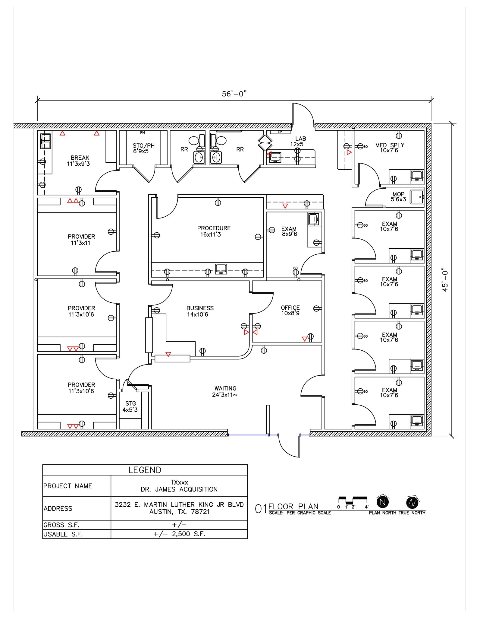 3230-3232 E Martin Luther King Jr Blvd, Austin, TX for lease Site Plan- Image 1 of 1