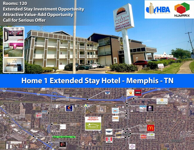 Plus de détails pour 4300 American Way, Memphis, TN - Services hôteliers à vendre