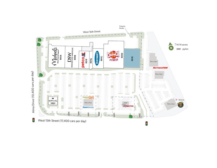 801-1001 W 15th St, Plano, TX à louer - Plan de site - Image 3 de 14