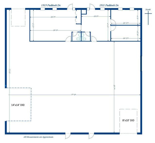 1511-1515 Paddock Dr, Northbrook, IL for lease - Floor Plan - Image 1 of 2
