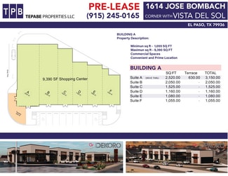 More details for 1614 Jose Bombach dr, El Paso, TX - Retail for Lease