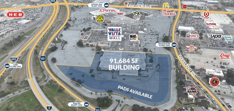 2020 S Expressway 83, Harlingen, TX for lease - Aerial - Image 1 of 9