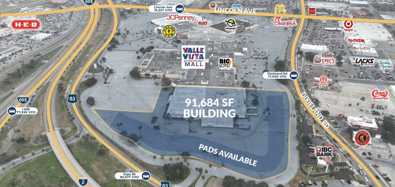 2020 S Expressway 83, Harlingen, TX for lease Aerial- Image 1 of 10
