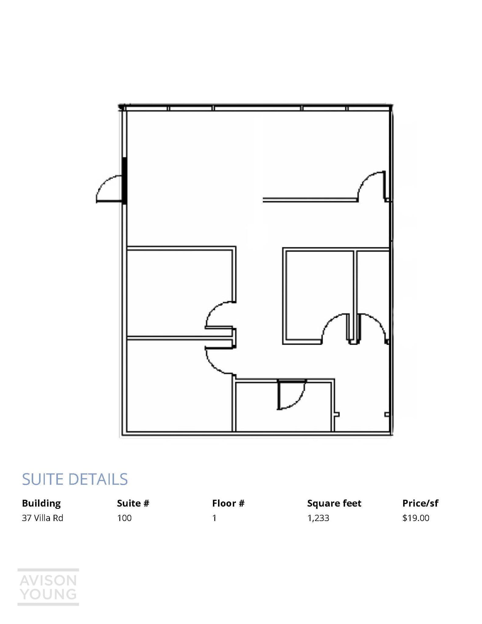 33 Villa Rd, Greenville, SC for lease Floor Plan- Image 1 of 2
