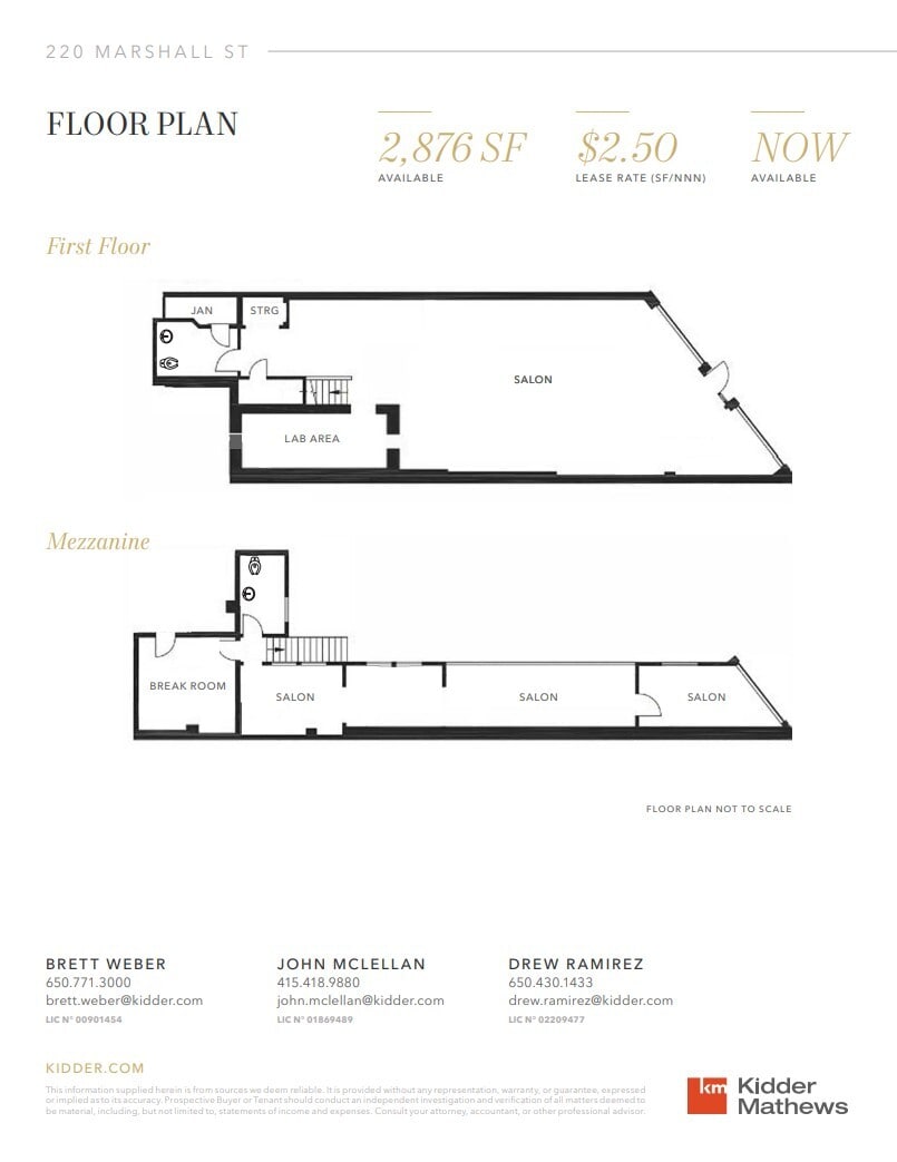 208-220 Marshall St, Redwood City, CA for lease Floor Plan- Image 1 of 1