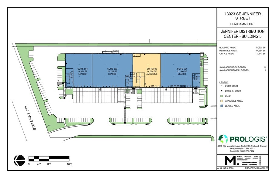 13023 SE Jennifer St, Clackamas, OR for lease - Site Plan - Image 3 of 6