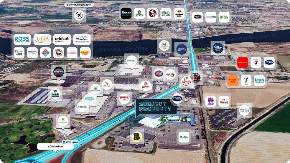 300 N Overland Ave, Burley, ID à vendre - Aérien - Image 2 de 2