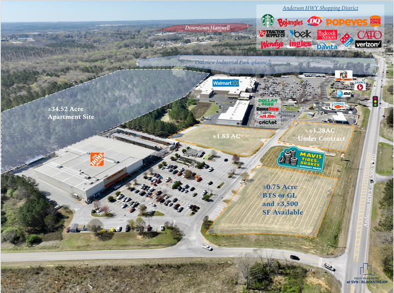 1813 Anderson Hwy, Hartwell, GA for lease - Aerial - Image 1 of 3