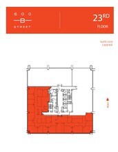 600 B St, San Diego, CA à louer Plan d  tage- Image 1 de 1