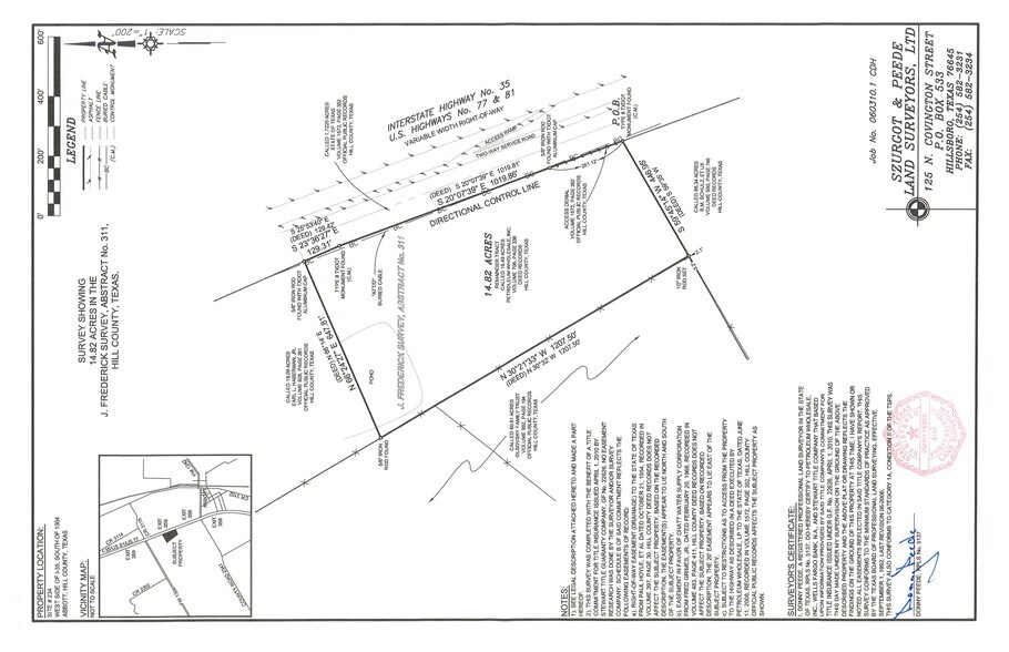 West Side of I-35 Feeder Road South of FM 1304, Abbott, TX for sale - Building Photo - Image 2 of 2