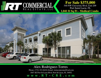 Plus de détails pour 540 NW University, Port Saint Lucie, FL - Bureau à vendre
